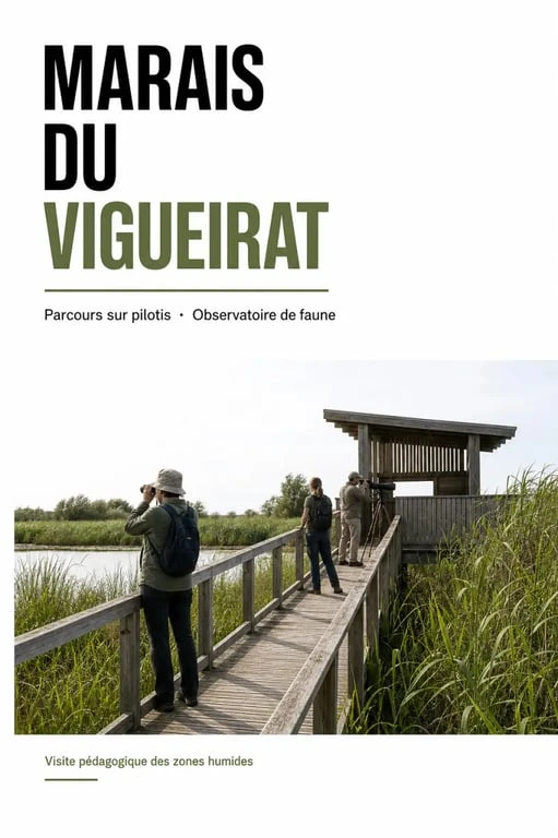 Visiter les Marais du Vigueirat par le sentier sur pilotis et l’observatoire de faune