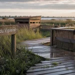 Les marais du Vigueirat : sentier sur pilotis et roselières