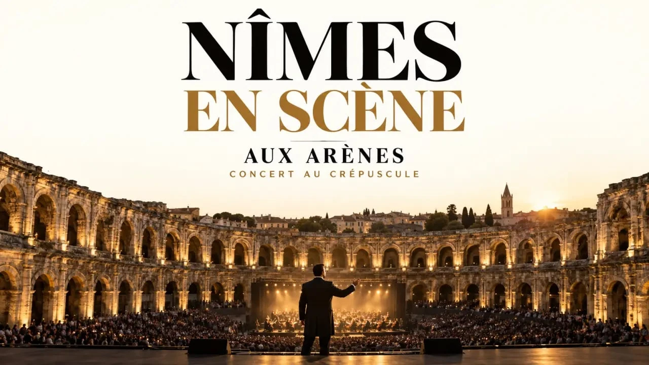 Le Sicilien aux arènes de Nîmes dans l’amphithéâtre romain illuminé