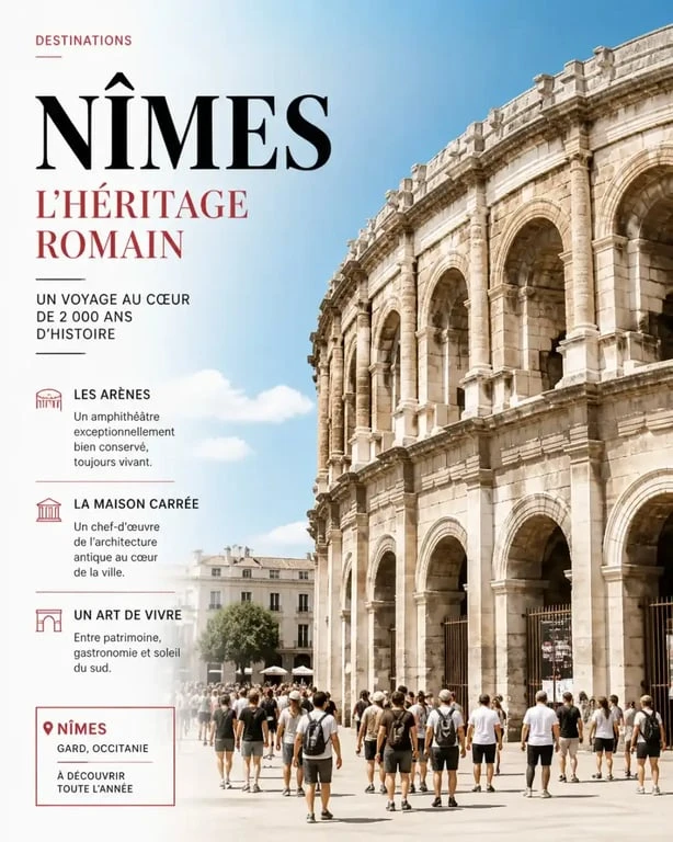 Les Arènes de Nîmes lors de la Feria de Nîmes 2024, un lieu emblématique des festivités.