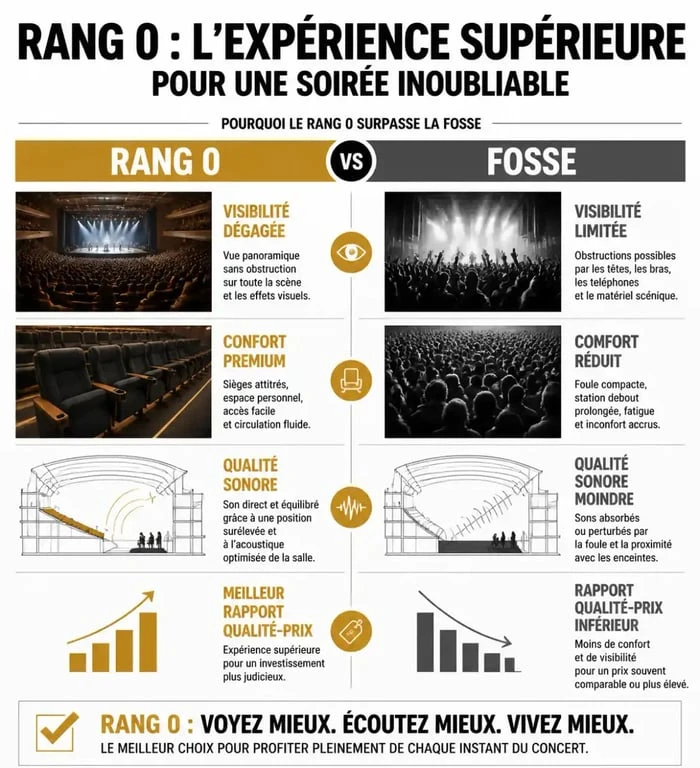 Comparatif rang 0 et fosse aux Arènes de Nîmes