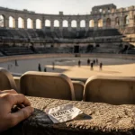 Plan arènes de nîmes rang 0, vue depuis le premier rang