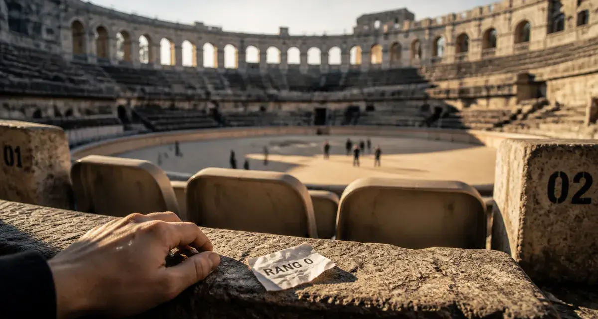 Plan arènes de nîmes rang 0, vue depuis le premier rang