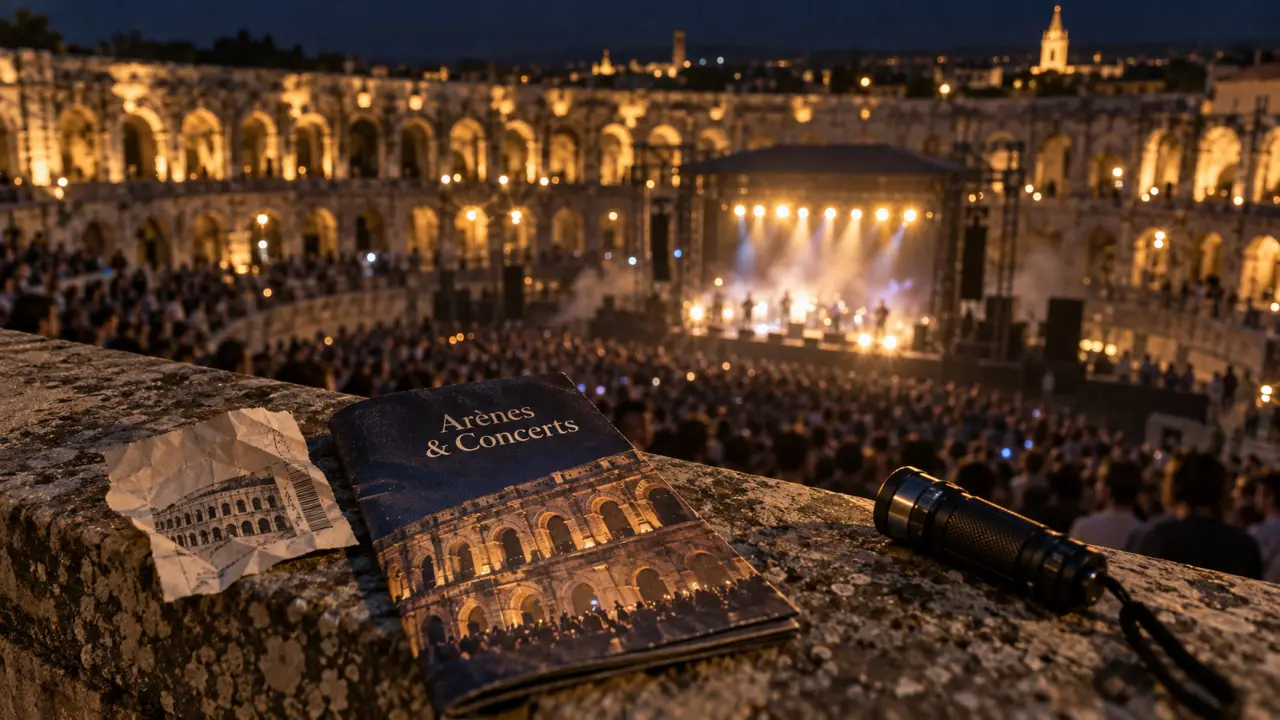 Spectacle arènes de nîmes : concert dans l’arène illuminée