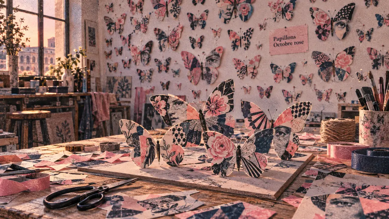 À Nîmes, 40 artistes exposent leurs papillons pour Octobre rose